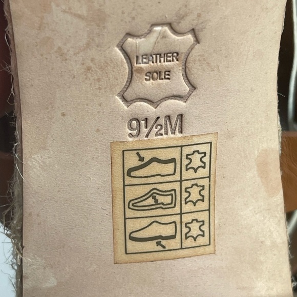 Tory Burch Marbella Tan White Ankle Strap Sandals size 9/12 M - Picture 14 of 15